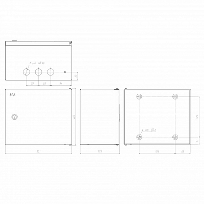 Электрический щиток накладной Эра  NO_SIMPLE_STM_SHMPg-02_IP54 400_400_2871350