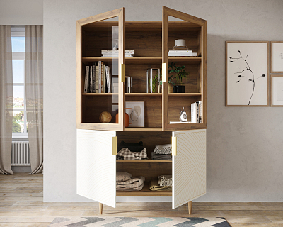 Буфет с двумя дверками "Line" LN11/GR1/beige 400_400_1345905