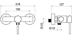 AQ1360MB ЕВРОПА смеситель Смесители для душа, матовый черный 250_100_2409284