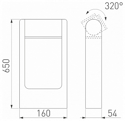 Наземный высокий светильник Arlight Frame rotary 029436(1) 400_400_1889424