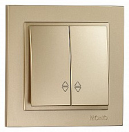 Выключатель проходной двухклавишный Mono Electric Despina 102-222223-111 500_191_2301548