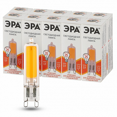 Лампа светодиодная Эра  G9 3.5Вт 2700K LED JCD-3,5W-GL-827-G9 400_400_2474424