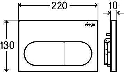 773748 Prevista Панель смыва для унитазов Visign for Life 6, пластик, хром, модель 8602.1 250_100_2407180
