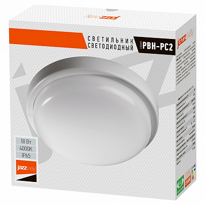 Накладной светильник Jazzway  PBH-PC2-RA 18W 4000K WHITE IP65 400_400_2870598