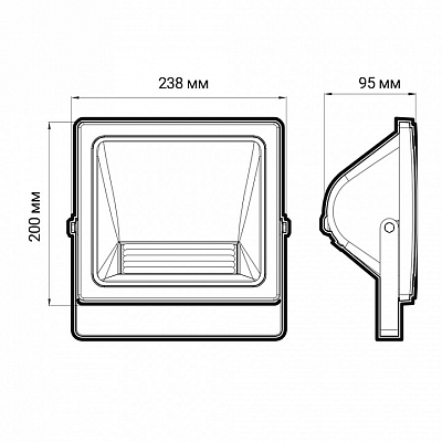 Настенно-потолочный прожектор Jazzway  PFL -AS-   50w 4000K IP65 400_400_2870250