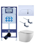 SET AQUATEK ЕВРОПА-042 4в1 (рама AQUATEK INS-0000025 +крепление KKI-0000002 +кнопка KDI-0000042 +унитаз AQ1901-00 +тонкое сиденье sc) 500_191_3232684