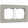 Рамка на 2 поста Werkel Split (дымчатый/белый, soft-touch) W0023067 100_100_2131140