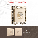 ТВ-розетка без рамки Arte Milano am-217 217.42-1.shampan 250_100_2167795