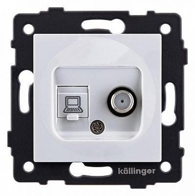 ТВ-розетка и SAT-розетка оконечная без рамки Kollinger  REA-014WH 400_400_3123290