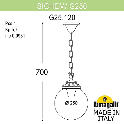 Подвесной светильник Fumagalli Globe 250 G25.120.000.BYE27 400_400_3077883