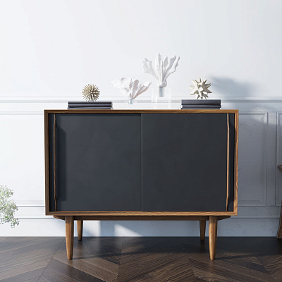 Комод "Bruni Black" две дверки арт BR25Black 400_400_1934548