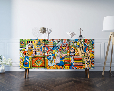 Комод "Berber" с ящиками 1 принт арт BB14/Print_01 400_400_1930585