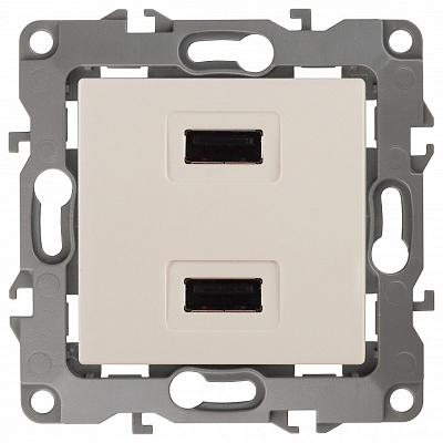 Розетка USB, без рамки Эра Эра 12 12-4110-02 400_400_2394495