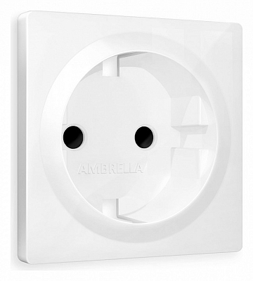 Накладка для розетки с заземлением и со шторками Ambrella Volt ALFA AP1070 400_400_2184352