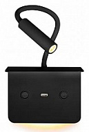 Бра с полкой iLedex Support 7031C BK 500_191_2316606