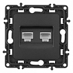 Розетка Ethernet RJ-45 без рамки Arte Milano am-217 217.45-2.black 250_100_2167875