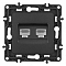 Розетка Ethernet RJ-45 без рамки Arte Milano am-217 217.45-2.black