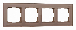 Рамка на 4 поста Werkel Favorit (латте, стекло) W0041142 250_100_2130207