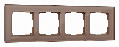 Рамка на 4 поста Werkel Favorit (латте, стекло) W0041142 400_400_2130207