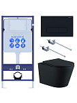 Set AQUATEK ВЕГА (рама AQUATEK Standard INS-0000012 с звукоиз.прокладкой+крепеж KKI-0000001+кнопкаKDI-0000017+унитаз ВЕГА AQ1905-MB с крышкой-сиденьем 250_100_Array