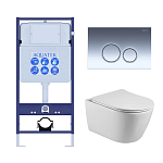 SET AQUATEK БЕТТА KDI18(рама AQUATEK Standard INS-0000012 с клавишей KDI-0000018 и крепежом KKI-0000002+унитаз БЕТТА AQ1253W-00 с тонким сиденьем soft 250_100_Array