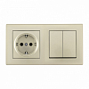 Блок с розеткой и выключателем Arte Milano SET06-2 SET06-2-30-2-40-1 shampan 100_100_2182115