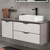 Столешница EQUIL Smile 120 на тумбу лен антрацит/графит раковина справа (78531) 100_100_2903097