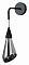 Бра Indigo Riflesso 11049/1W Black