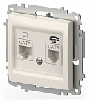 Розетка двойная RJ-12 и Ethernet RJ-45, без рамки Elbi Eleсtriс Zena Vega 609-010200-249 250_100_2195082