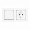 Блок с розеткой и выключателем Arte Milano SET06-2 SET06-2-30-1-40-1 White 100_100_2182107