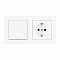 Блок с розеткой и выключателем Arte Milano SET06-2 SET06-2-30-1-40-1 White