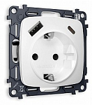 Розетка с заземлением и 2хUSB type A и C, без рамки Ambrella Volt OMEGA MO130010 250_100_Array