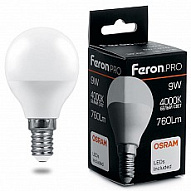 Лампа светодиодная Feron LB-1409 E14 9Вт 4000K 38078 500_191_2237479