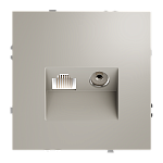 Розетка телевизионная встраиваемая VOLTUM S70 TV+RJ45 кат. 6, (кашемир) 250_100_2682767