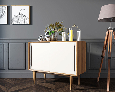 Комод в Скандинавском стиле "Bruni white" две дверки арт BR25WH 400_400_1934762