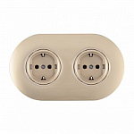 Розетка с заземлением и со шторкой Arte Milano SET08-2 SET08-2-40-1x2 shampan 250_100_Array