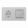 Блок с розеткой и выключателем Arte Milano SET16-2 SET16-2-40-1-30-1 silver 100_100_2306053