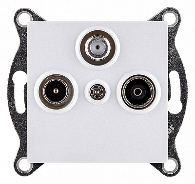 ТВ-розетка и SAT-розетка оконечная без рамки Kollinger  REA-036WH 400_400_3123503