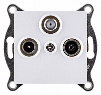 ТВ-розетка и SAT-розетка оконечная без рамки Kollinger  REA-036WH 500_191_3123503