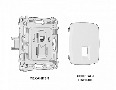 Розетка Ethernet RJ-45 и со шторками, без рамки Ambrella Volt OMEGA MO332010 400_400_2187675