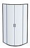 AQ ARI RO 08020BL Душевой уголок 1/4 круга, двери раздвижные 800x800x2000, профиль черный, стекло прозрачное 100_100_2407808