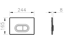 740-0940 Loop O кнопка для 740-XXXX Нерж.сталь. VITRA 250_100_2407037