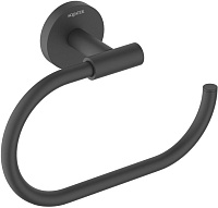 AQ4221MB ОБЕРОН полотенцедержатель овальный, матовый черный 500_191_3225768