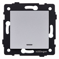 Выключатель одноклавишный с подсветкой без рамки Kollinger  REA-S-002GY 500_191_3123896