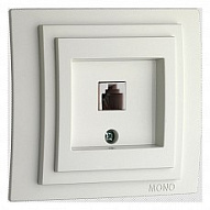 Розетка телефонная RJ-11 без рамки Mono Electric Larissa 103-191905-124 500_191_2281583
