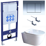 SET AQUATEK ПОЛАРИС (рама AQUATEK Standard INS-0000012+унитаз ПОЛАРИС AQ0700-01 с тонким сиденьем soft-close+ крепеж KKI-0000002 +панель KDI-0000010) 250_100_Array