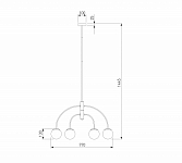 Люстра на штанге Eurosvet Cenacolo 30179/4 черный 250_100_1814299