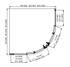 AQ ARI RO 08020BL Душевой уголок 1/4 круга, двери раздвижные 800x800x2000, профиль черный, стекло прозрачное 100_100_2407810