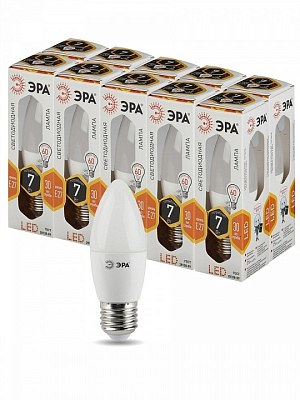 Лампа светодиодная Эра Стандарт E27 7Вт 2700K LED B35-7W-827-E27 400_400_2473748