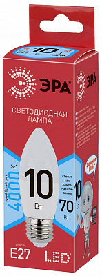 Лампа светодиодная Эра  E27 10Вт 4000K LED B35-10W-840-E27 R 400_400_2842400